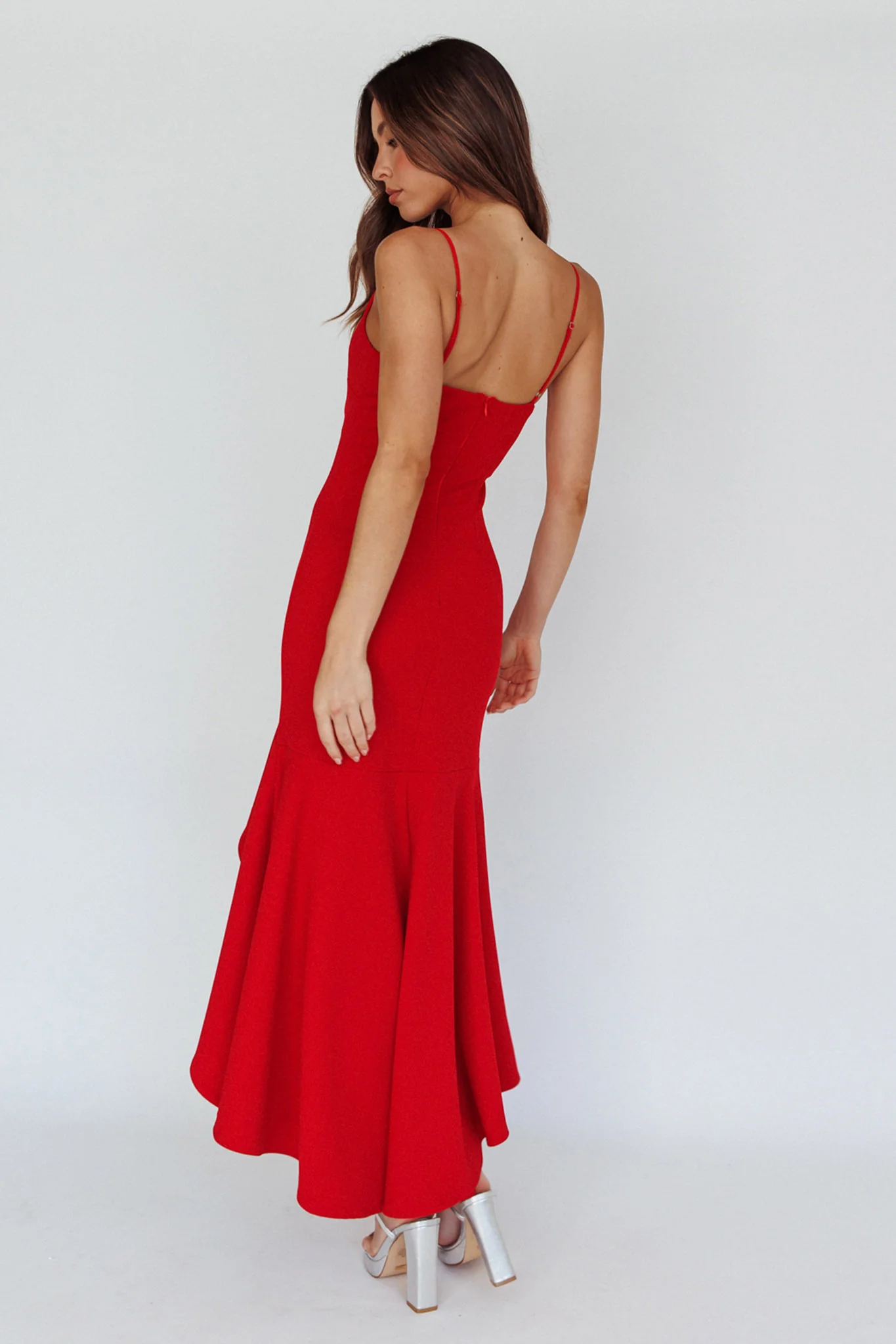 Emoji Asymmetrical Hemline Dress Red - Image 3